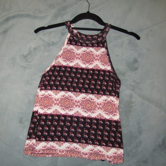 Mudd Mosaic Stripe Halter Top - Picture 2 of 5